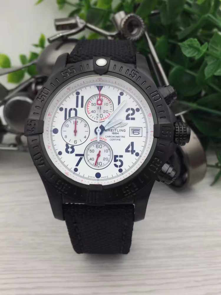 Men's Quartz Watch Chronograph 904L Stainless Steel 46mm- BR 144
