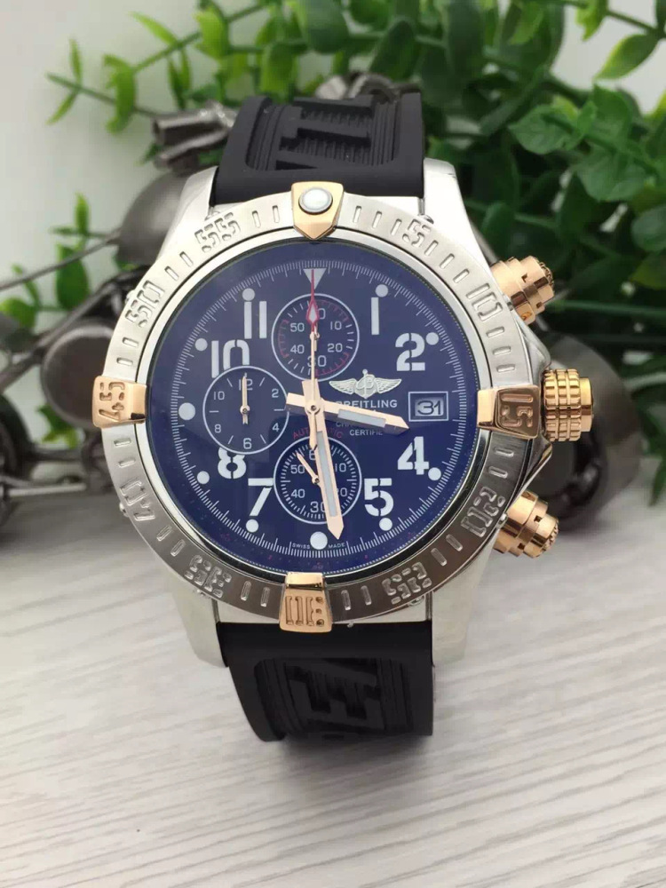 Men's Quartz Watch Chronograph 904L Stainless Steel 46mm- BR 147