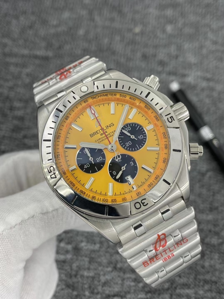 Men's Quartz Watch Chronograph 904L Stainless Steel 46mm- BR 137