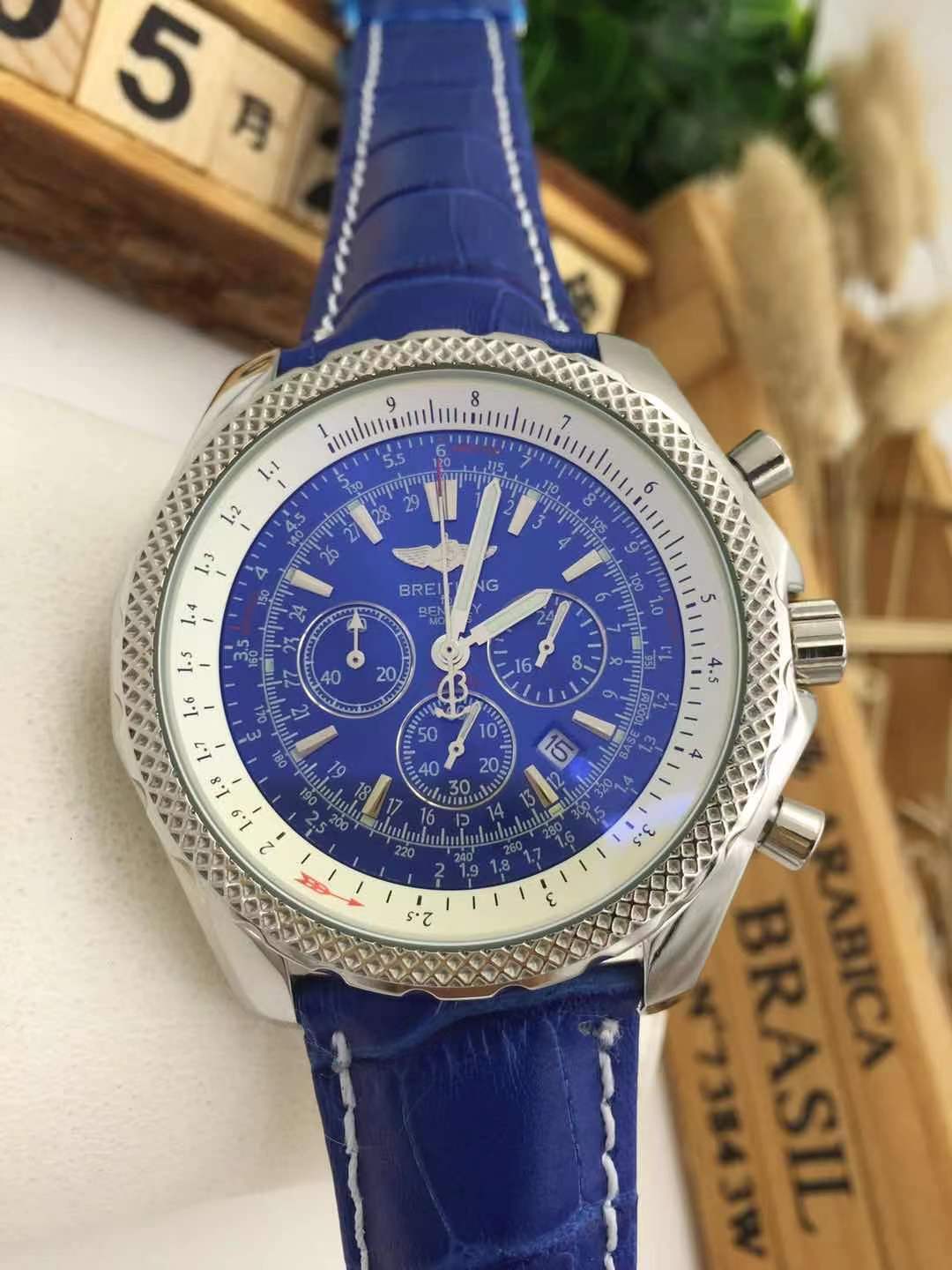 Men's Quartz Watch Chronograph 904L Stainless Steel 46mm- BR 125
