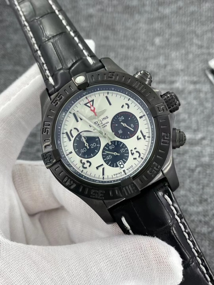 Men's Quartz Watch Chronograph 904L Stainless Steel 46mm- BR 128