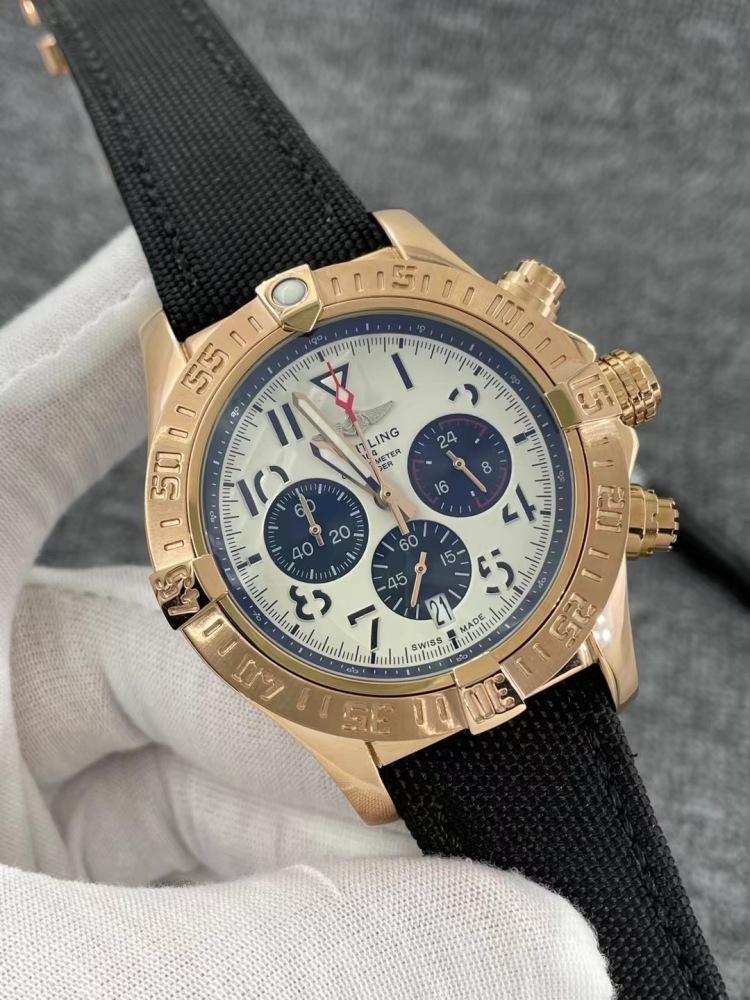 Men's Quartz Watch Chronograph 904L Stainless Steel 46mm- BR 130