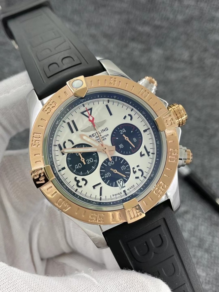 Men's Quartz Watch Chronograph 904L Stainless Steel 46mm- BR 132