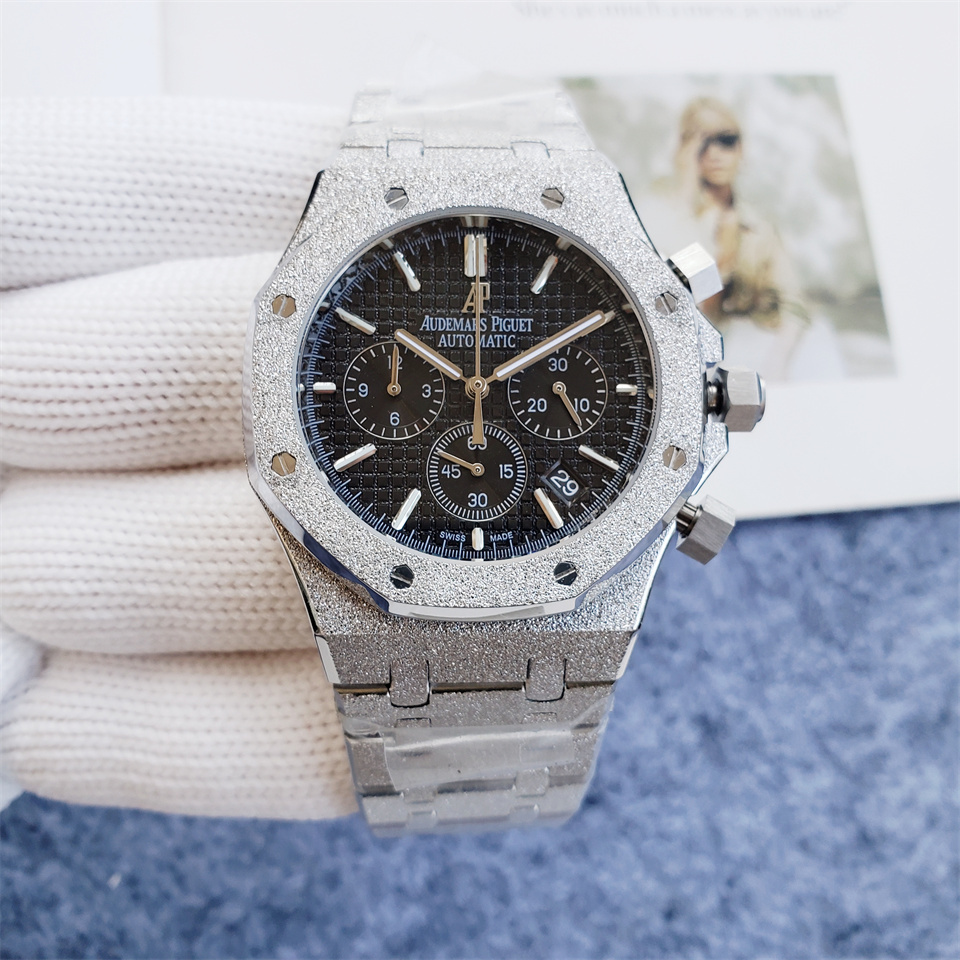 Men's Quartz Watch Chronograph 904L Stainless Steel 42mm- AP 71