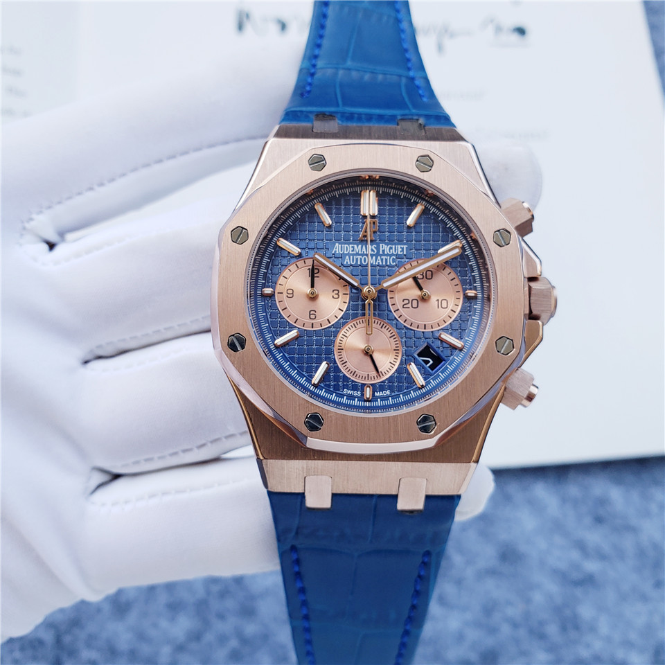 Men's Quartz Watch Chronograph 904L Stainless Steel 42mm- AP 57