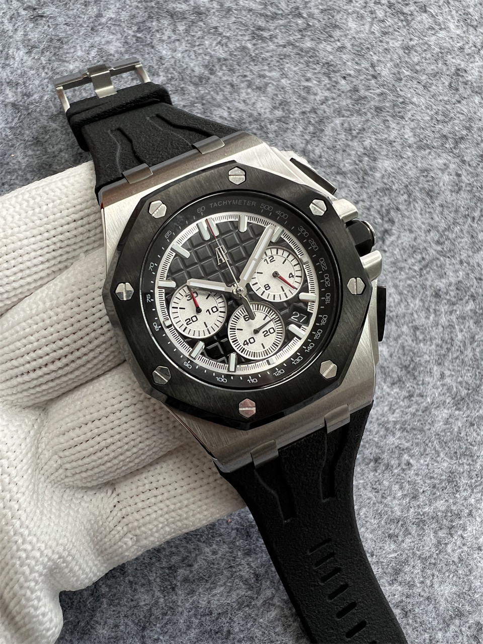 Men's Quartz Watch Chronograph 904L Stainless Steel 44mm- AP 104