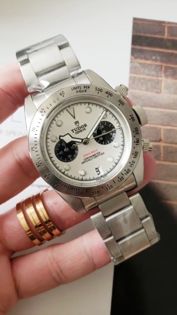 Men's Quartz Watch Chronograph 904L Stainless Steel 41mm- TR 5