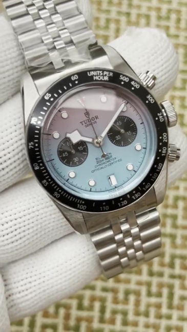 Men's Quartz Watch Chronograph 904L Stainless Steel 41mm- TR 37