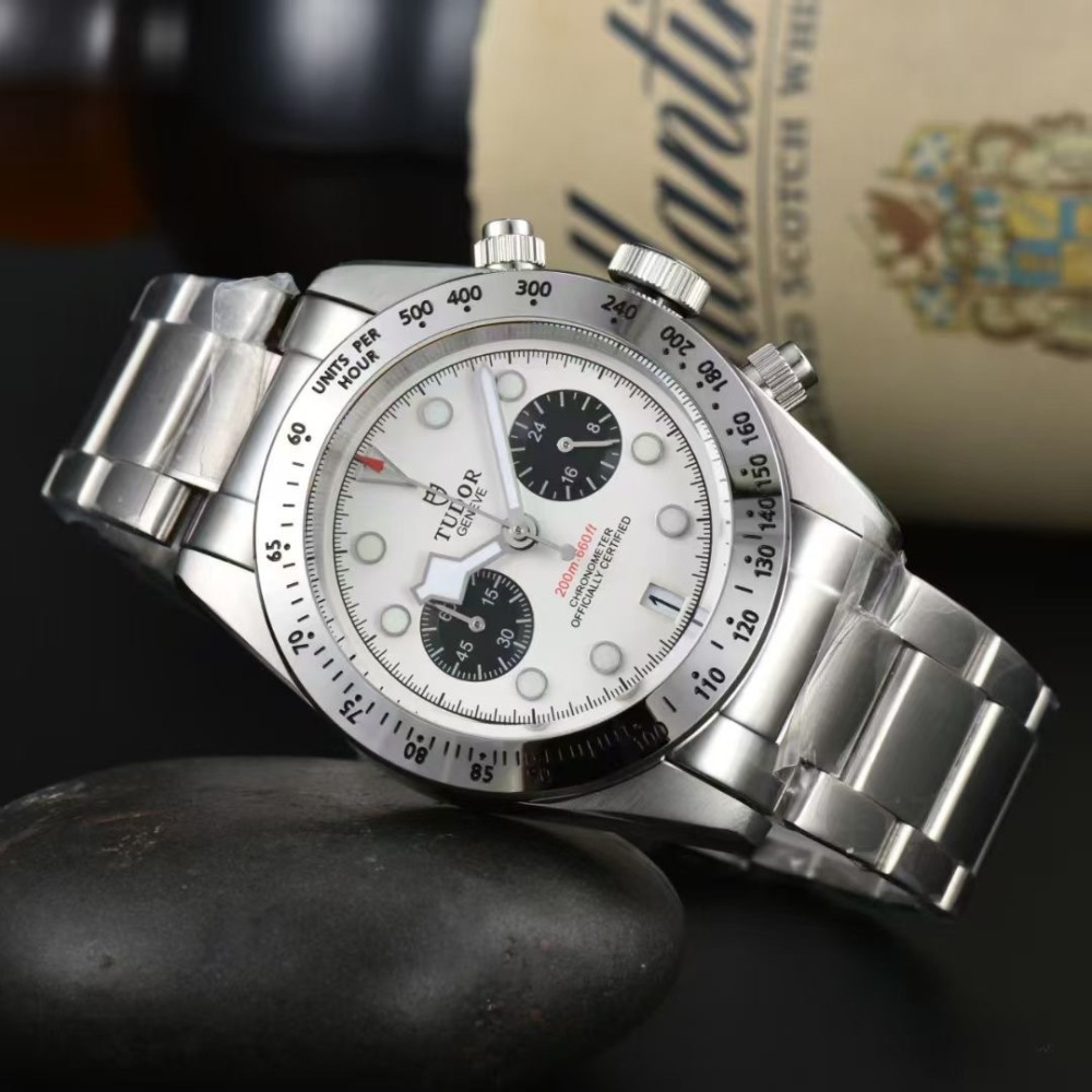 Men's Quartz Watch Chronograph 904L Stainless Steel 41mm- TR 30
