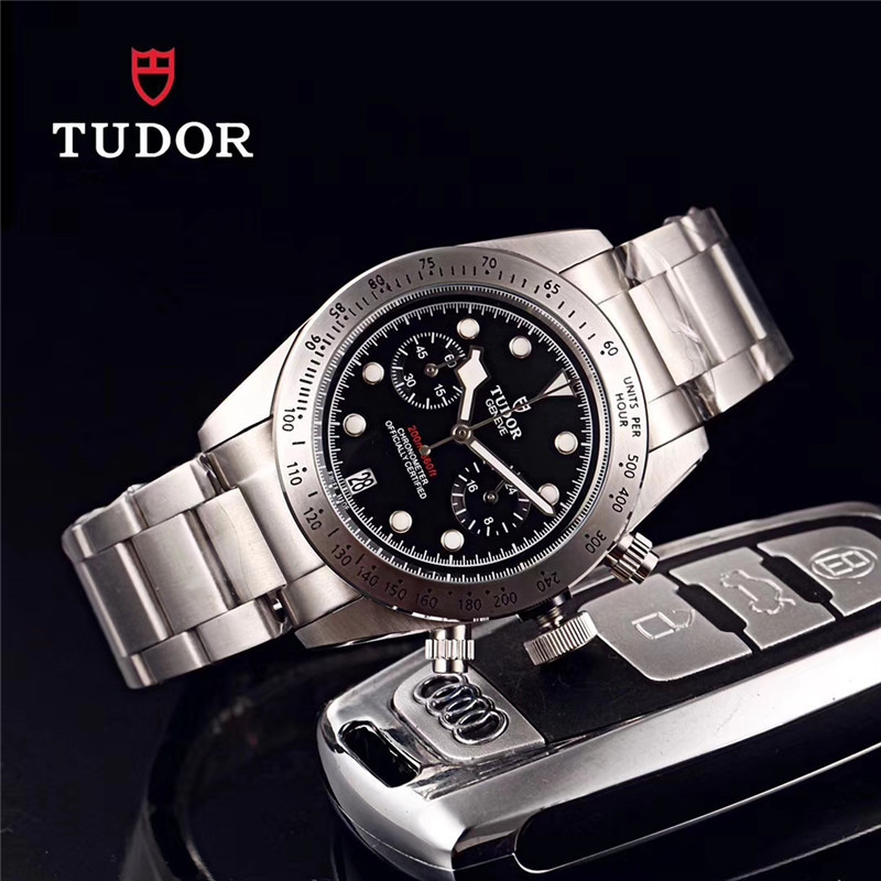 Men's Quartz Watch Chronograph 904L Stainless Steel 41mm- TR 5