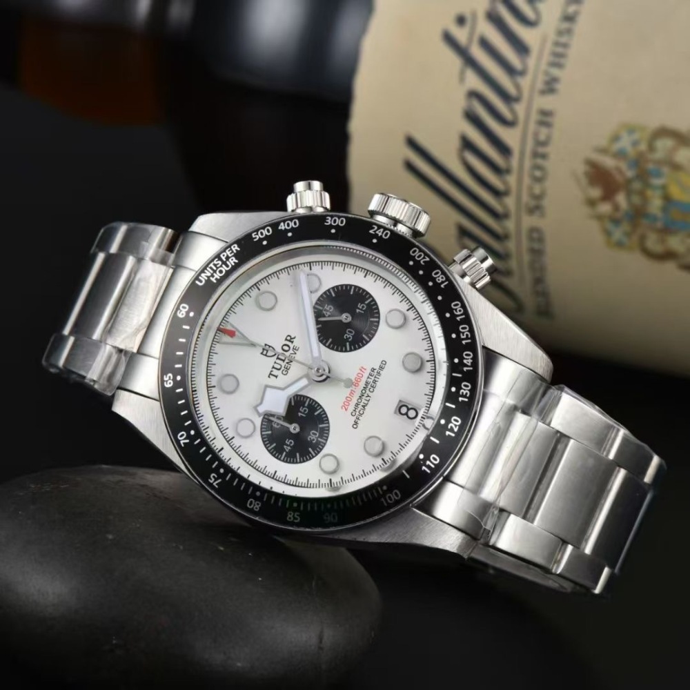 Men's Quartz Watch Chronograph 904L Stainless Steel 41mm- TR 29