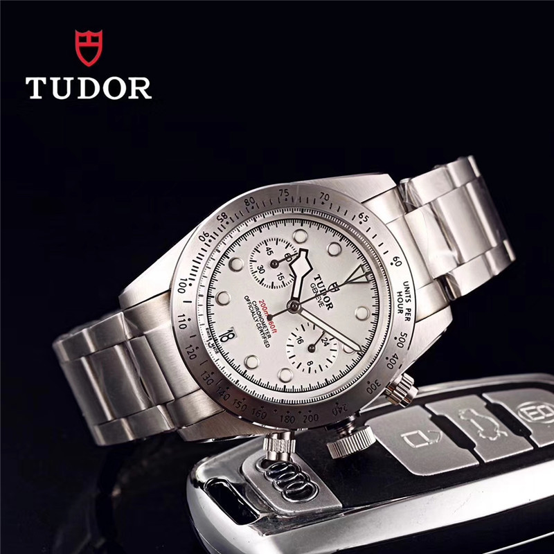 Men's Quartz Watch Chronograph 904L Stainless Steel 41mm- TR 5