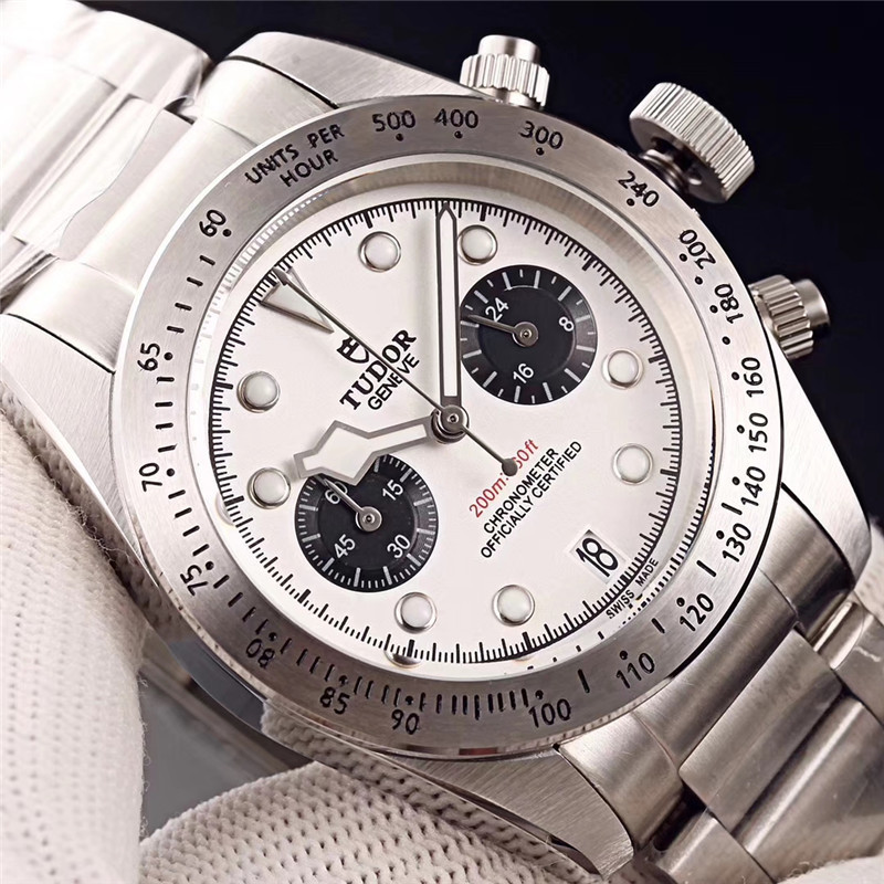 Men's Quartz Watch Chronograph 904L Stainless Steel 41mm- TR 5
