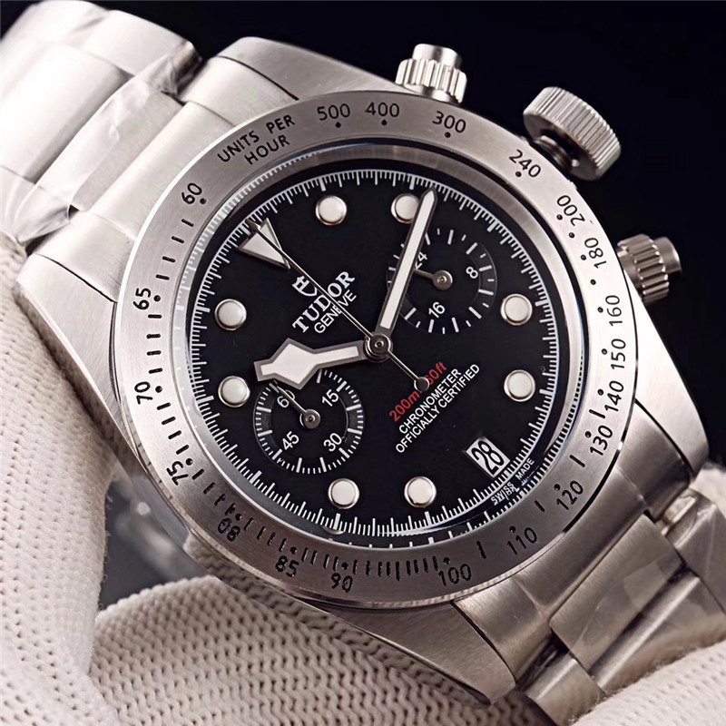 Men's Quartz Watch Chronograph 904L Stainless Steel 41mm- TR 5