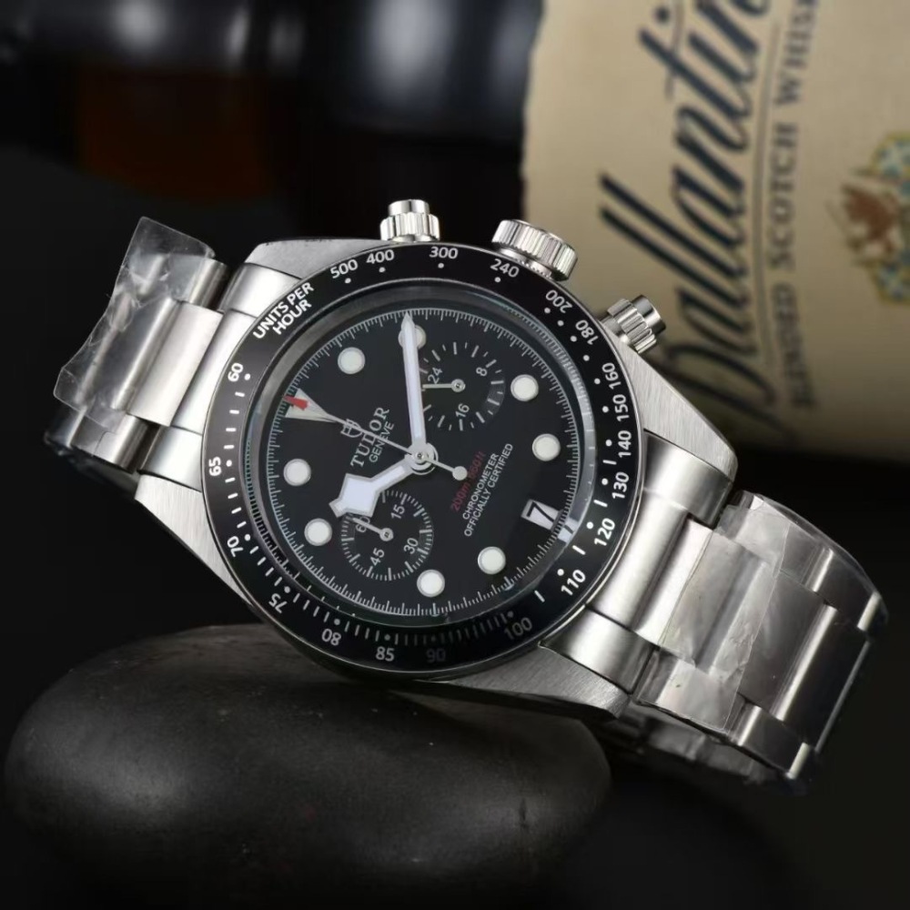 Men's Quartz Watch Chronograph 904L Stainless Steel 41mm- TR 29