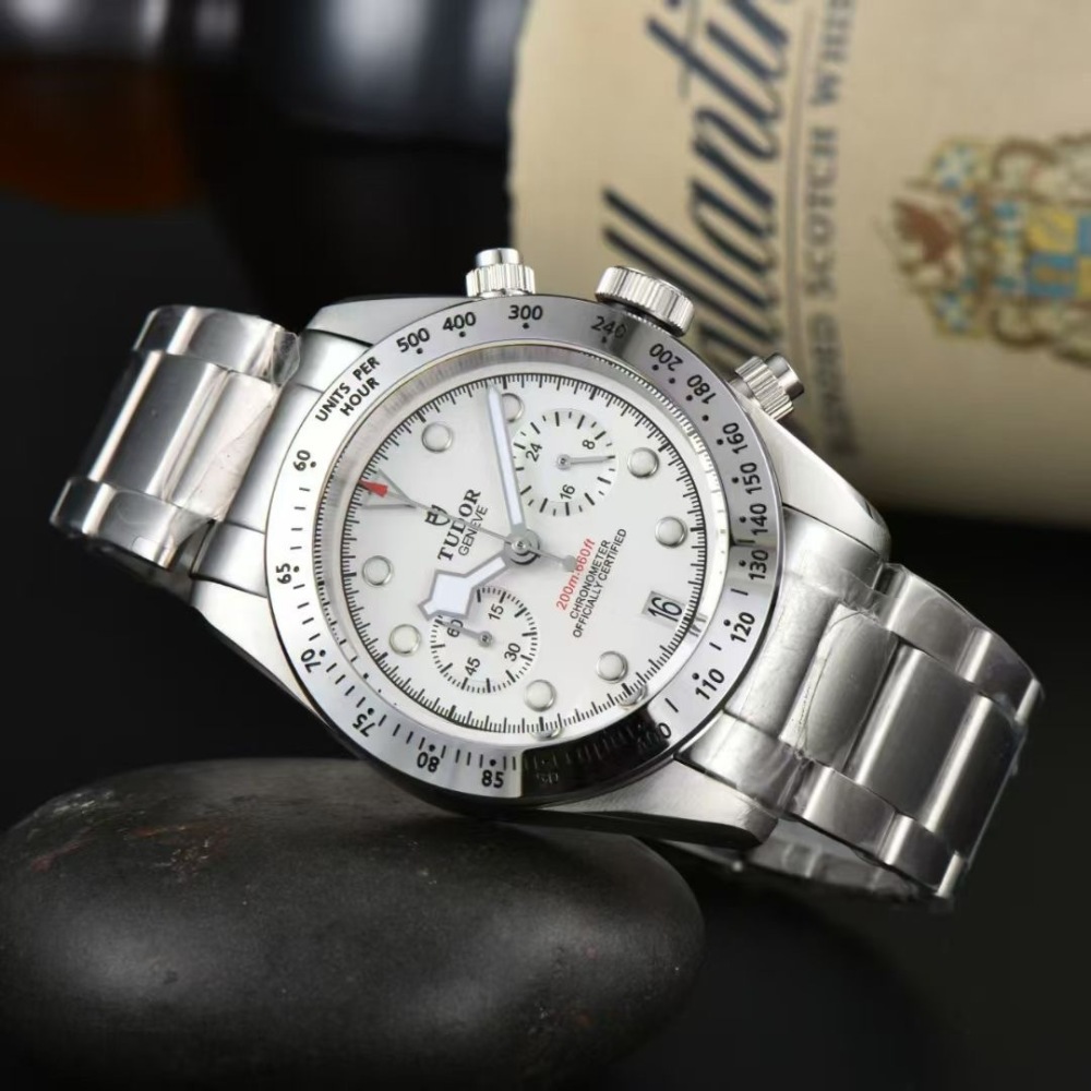 Men's Quartz Watch Chronograph 904L Stainless Steel 41mm- TR 30