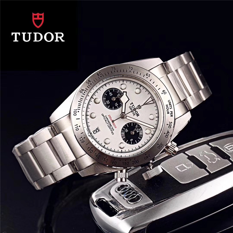 Men's Quartz Watch Chronograph 904L Stainless Steel 41mm- TR 5