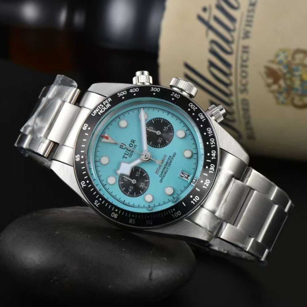 Men's Quartz Watch Chronograph 904L Stainless Steel 41mm- TR 29
