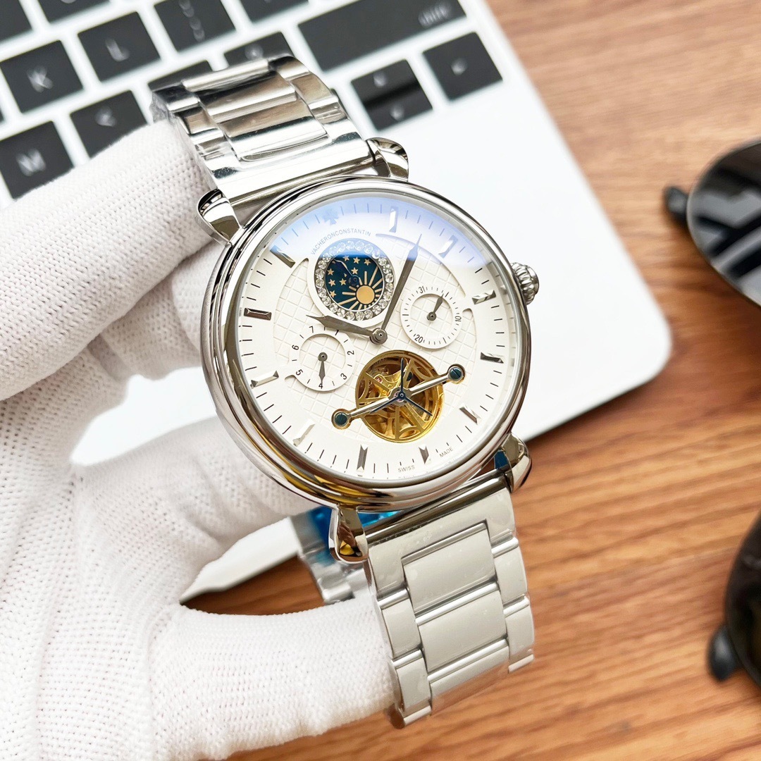 Men's Automatic Mechanical Watch 904L Stainless Steel 43 mm- VC 8
