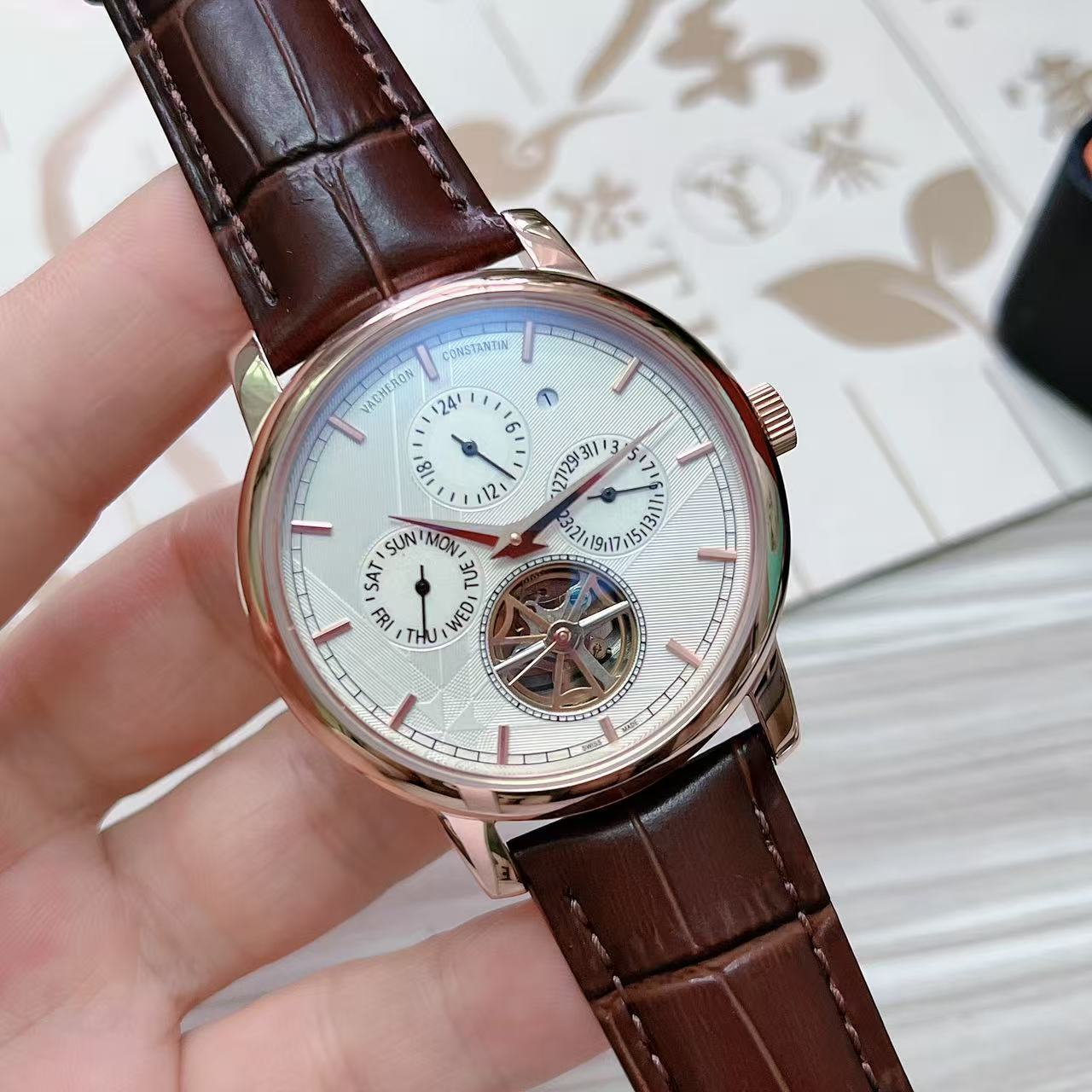 Men's Automatic Mechanical Watch 904L Stainless Steel 43 mm- VC 53