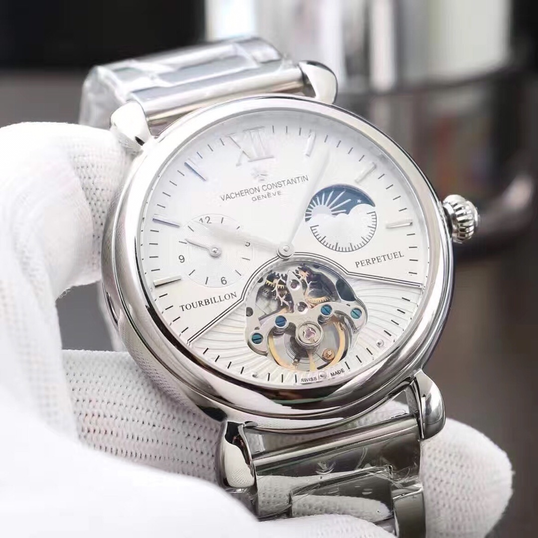 Men's Automatic Mechanical Watch 904L Stainless Steel 43 mm- VC 46