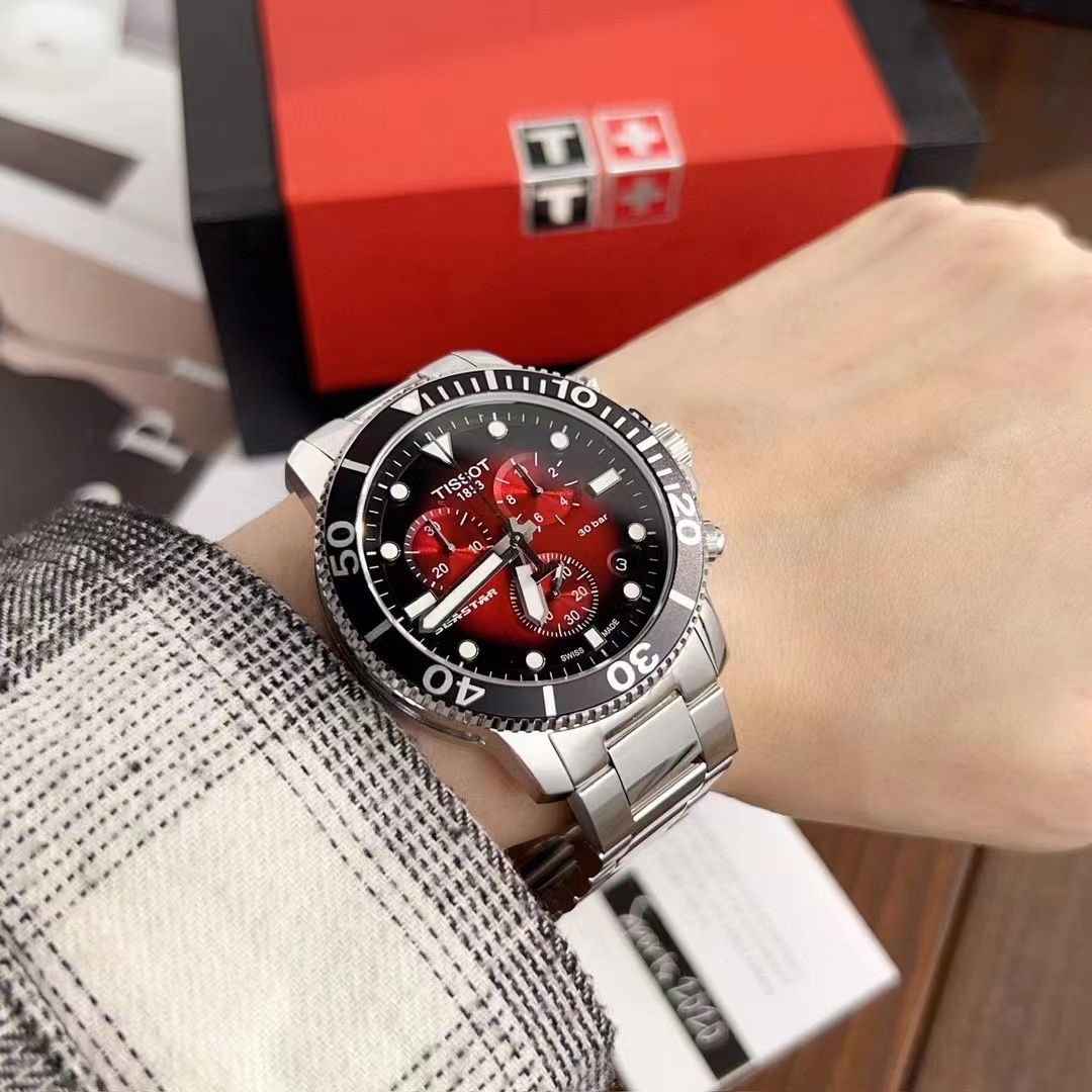 Men's Quartz Watch Chronograph 904L Stainless Steel 45 mm- TOT 36
