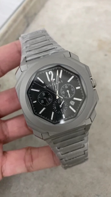 Men's Quartz Watch Chronograph 904L Stainless Steel 44 mm- BV 58