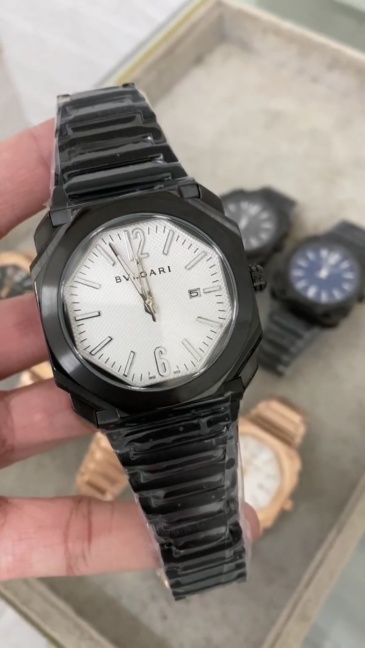 Men's Quartz Watch Chronograph 904L Stainless Steel 44 mm- BV 59
