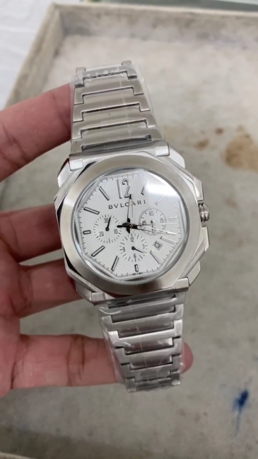 Men's Quartz Watch Chronograph 904L Stainless Steel 44 mm- BV 57