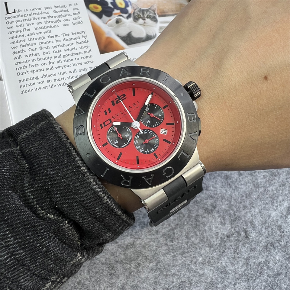 Men's Quartz Watch Chronograph 904L Stainless Steel 44 mm- BV 61