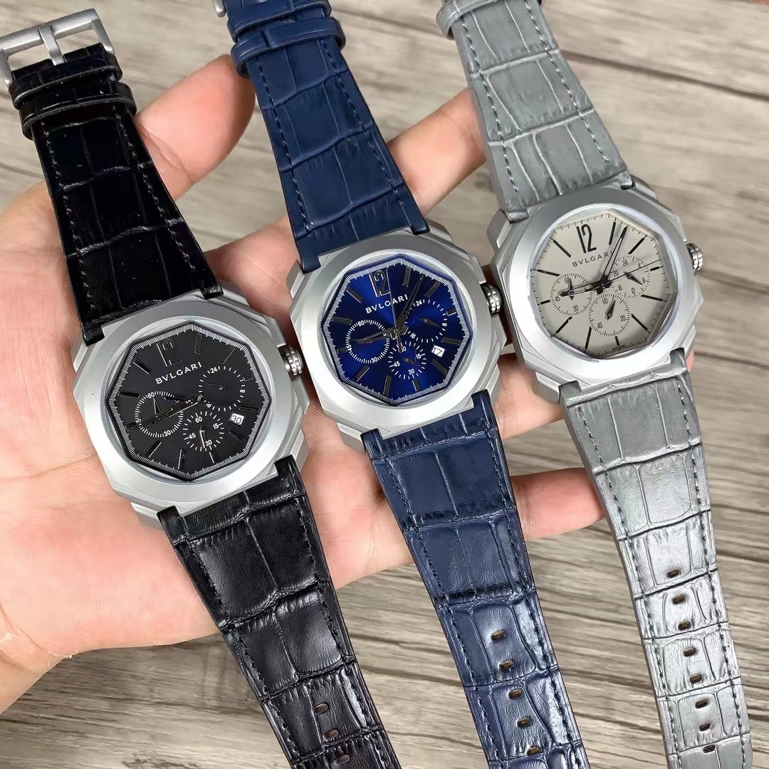 Men's Quartz Watch Chronograph 904L Stainless Steel 44 mm- BV 40