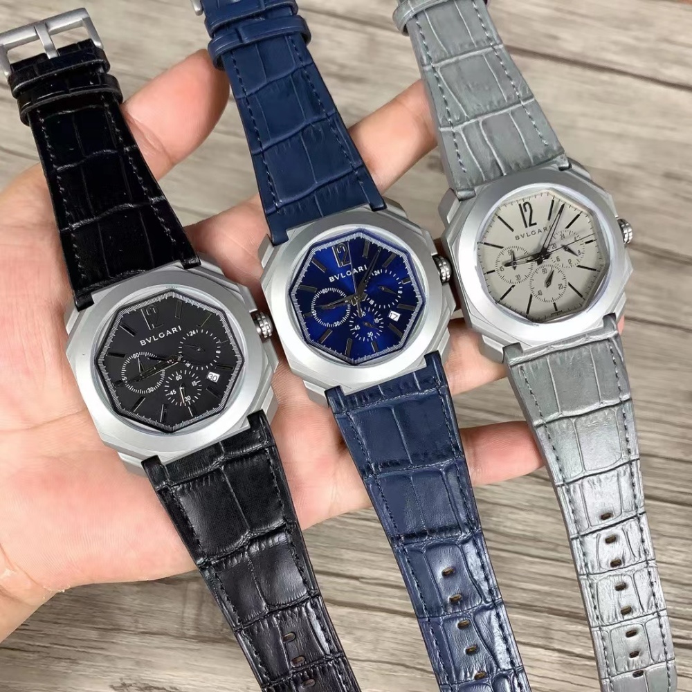 Men's Quartz Watch Chronograph 904L Stainless Steel 44 mm- BV 40