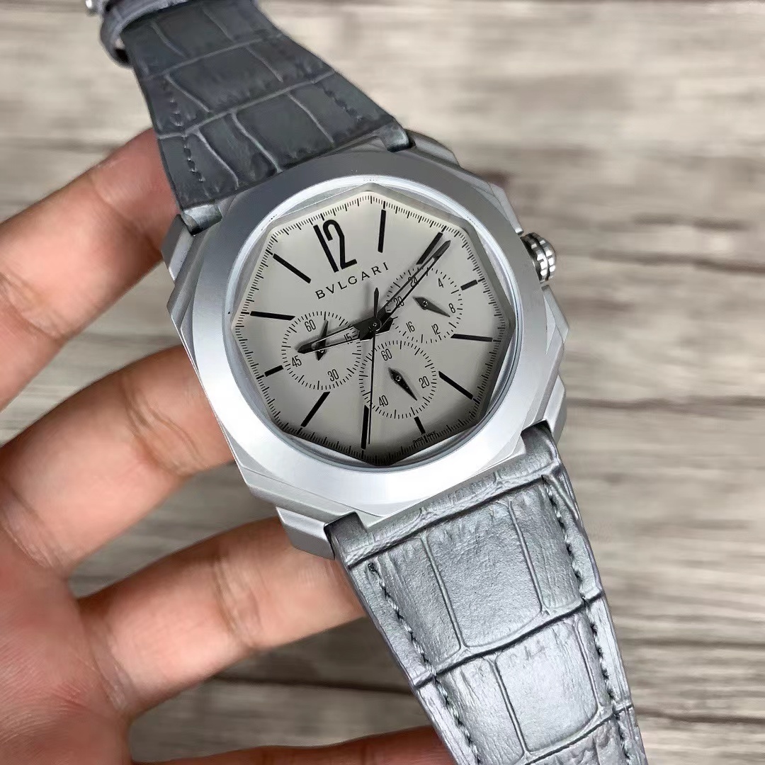 Men's Quartz Watch Chronograph 904L Stainless Steel 44 mm- BV 40