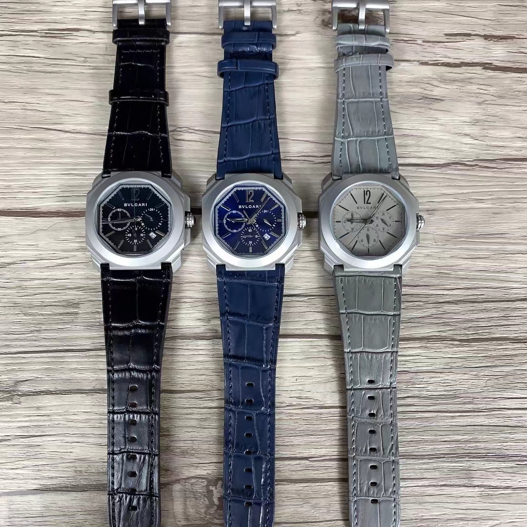 Men's Quartz Watch Chronograph 904L Stainless Steel 44 mm- BV 40