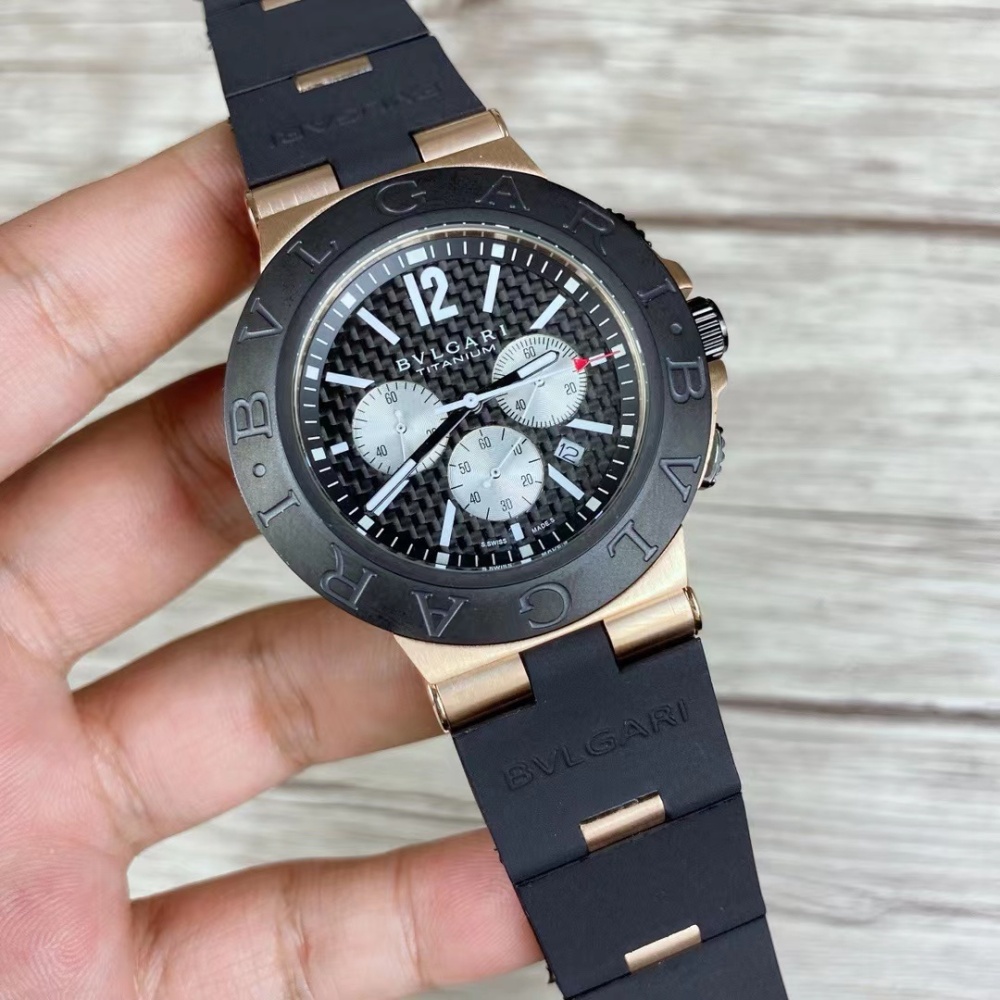 Men's Quartz Watch Chronograph 904L Stainless Steel 42 mm- BV 36