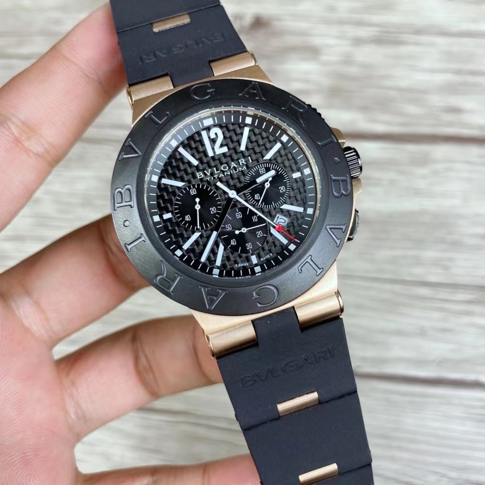 Men's Quartz Watch Chronograph 904L Stainless Steel 42 mm- BV 36