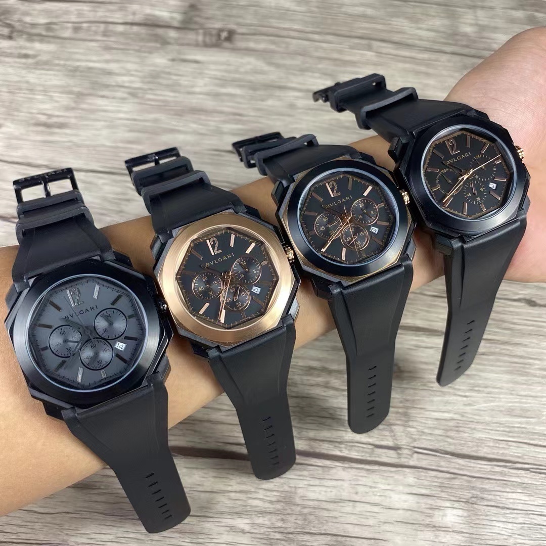 Men's Quartz Watch Chronograph 904L Stainless Steel 44 mm- BV 40