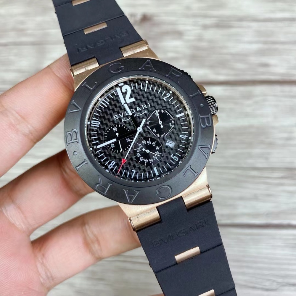 Men's Quartz Watch Chronograph 904L Stainless Steel 42 mm- BV 36