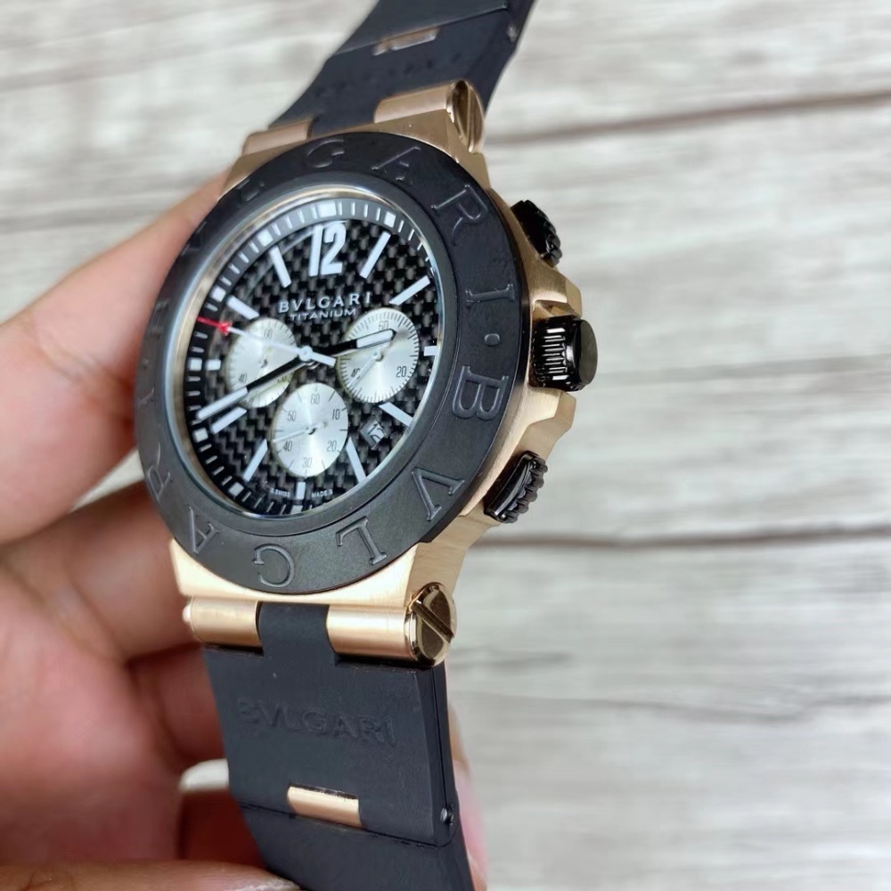 Men's Quartz Watch Chronograph 904L Stainless Steel 42 mm- BV 36
