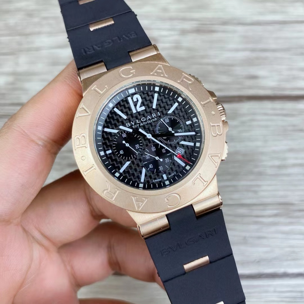 Men's Quartz Watch Chronograph 904L Stainless Steel 42 mm- BV 36