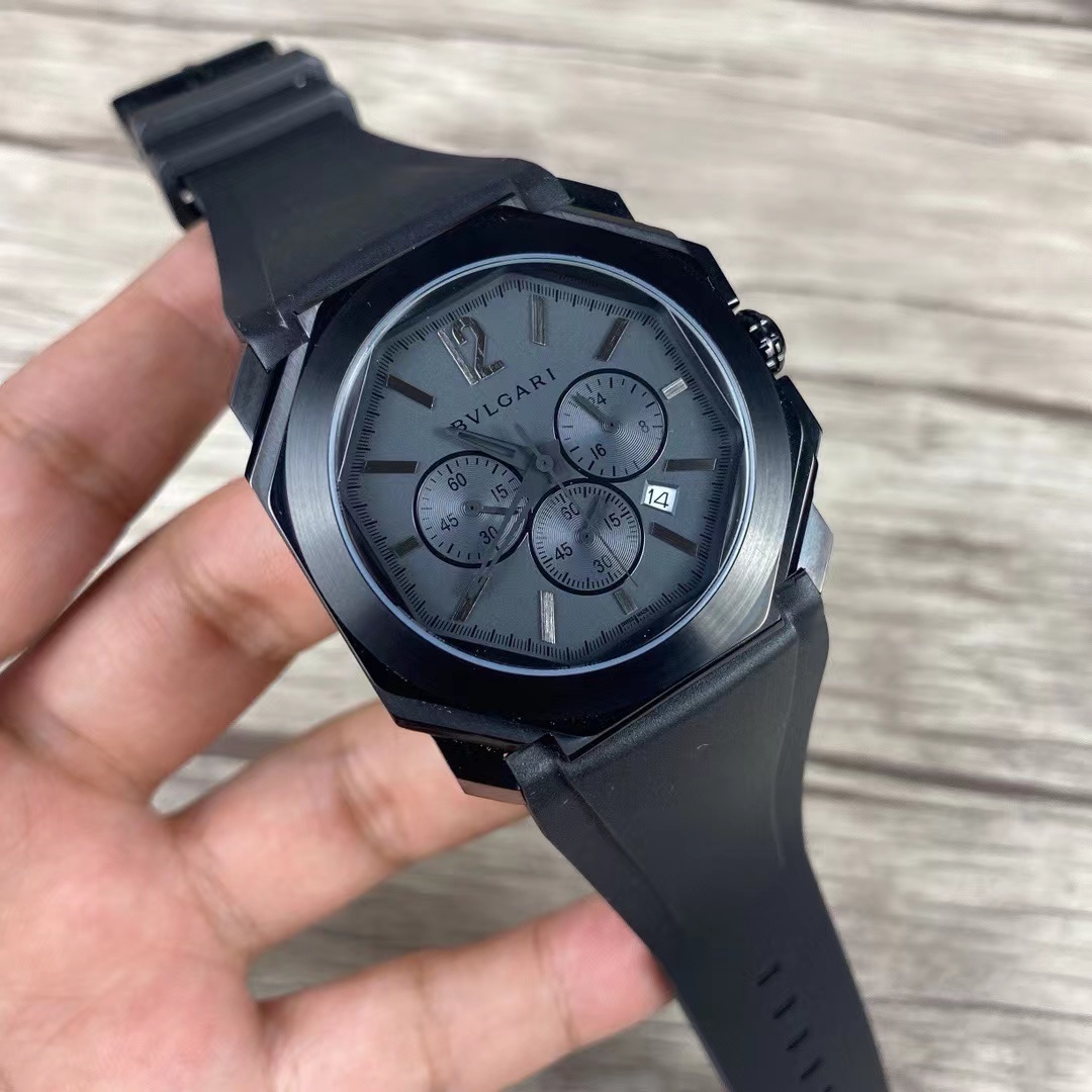 Men's Quartz Watch Chronograph 904L Stainless Steel 44 mm- BV 40