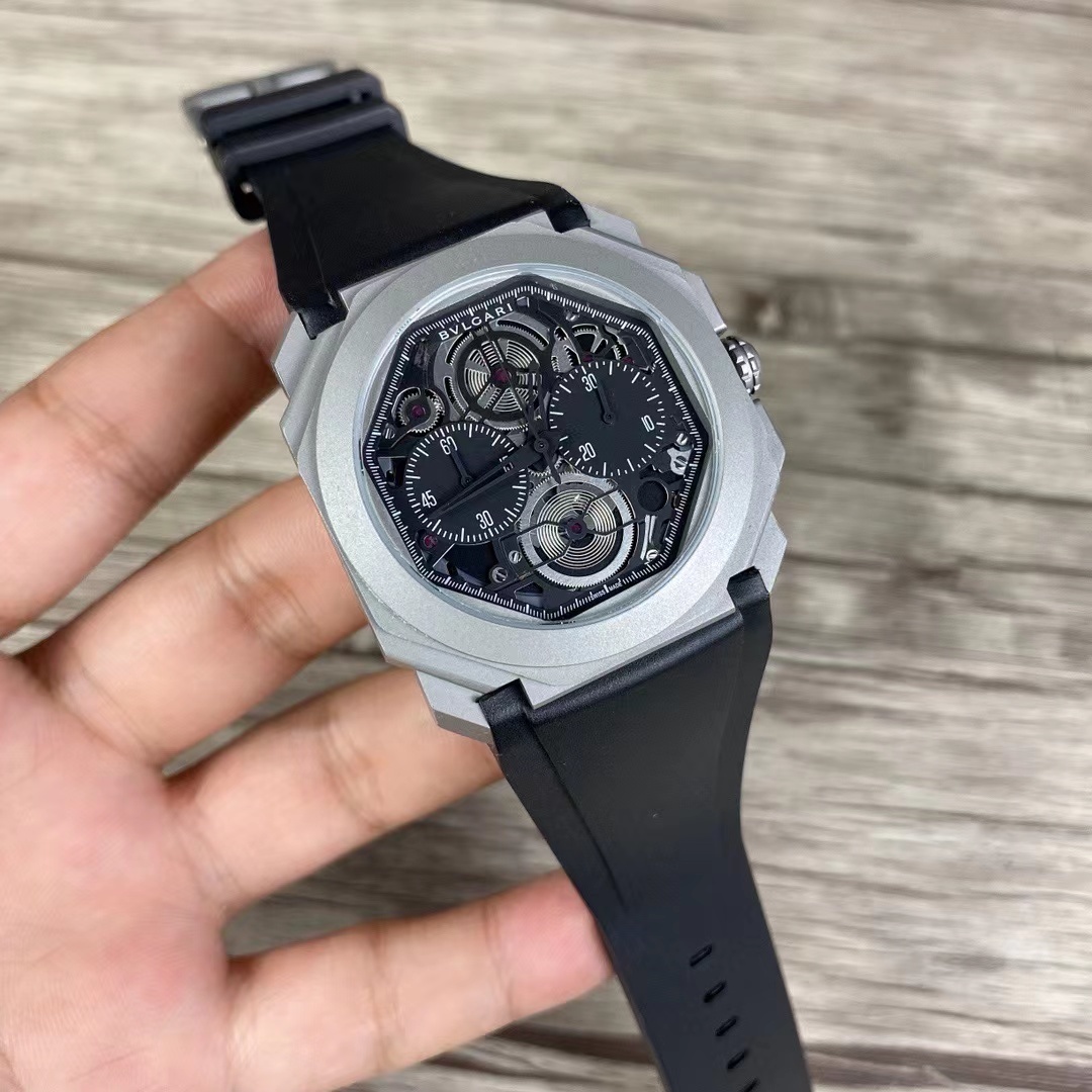 Men's Quartz Watch Chronograph 904L Stainless Steel 44 mm- BV 43