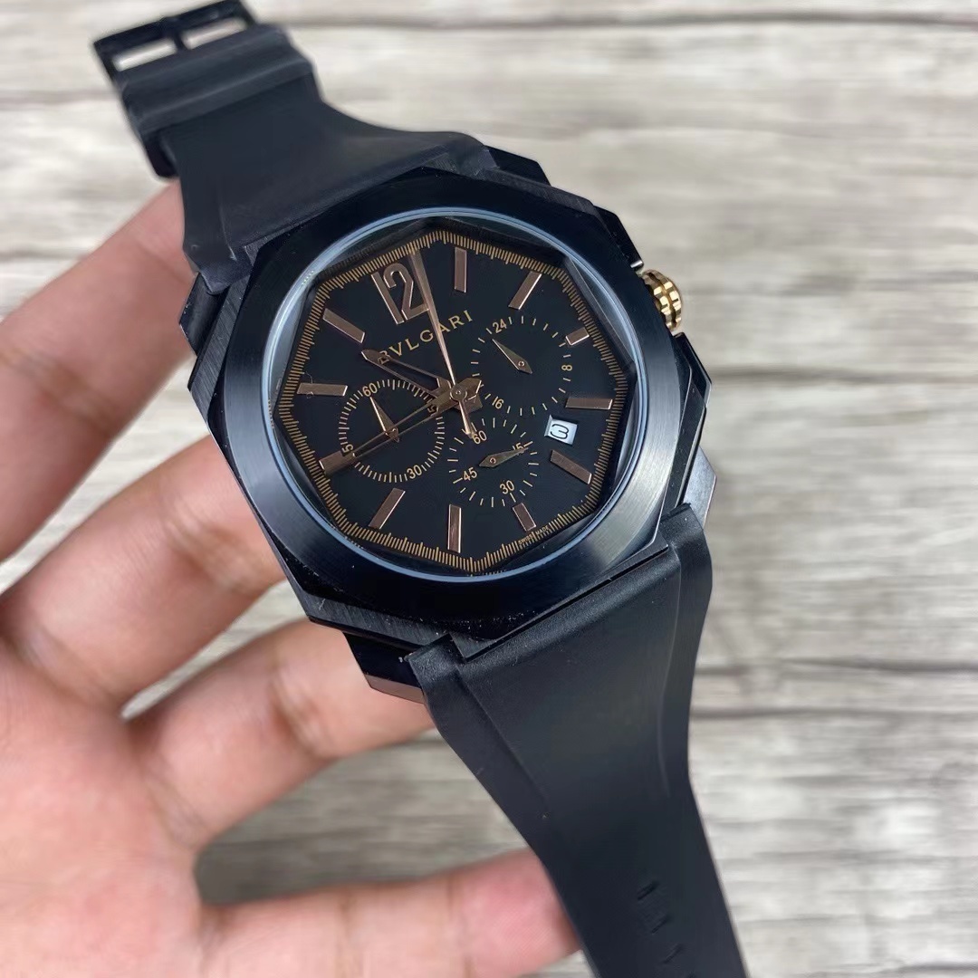 Men's Quartz Watch Chronograph 904L Stainless Steel 44 mm- BV 40