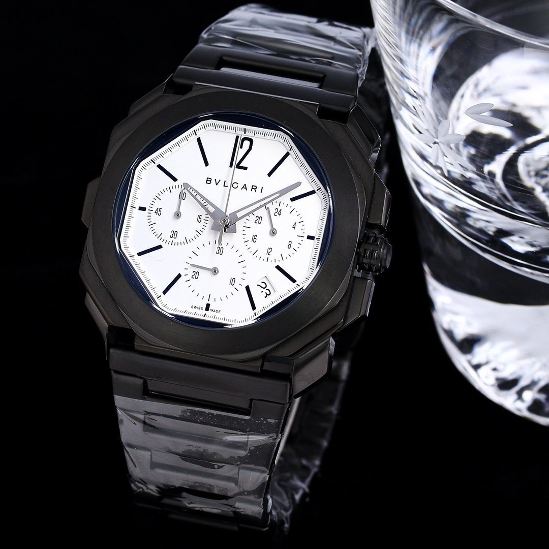 Men's Quartz Watch Chronograph 904L Stainless Steel 42 mm- BV 3