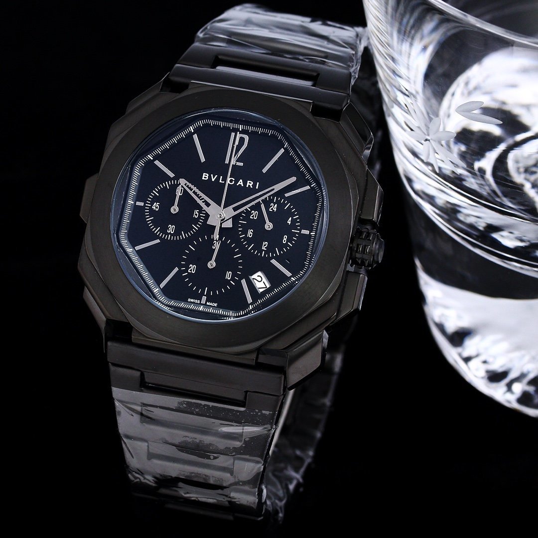 Men's Quartz Watch Chronograph 904L Stainless Steel 42 mm- BV 3