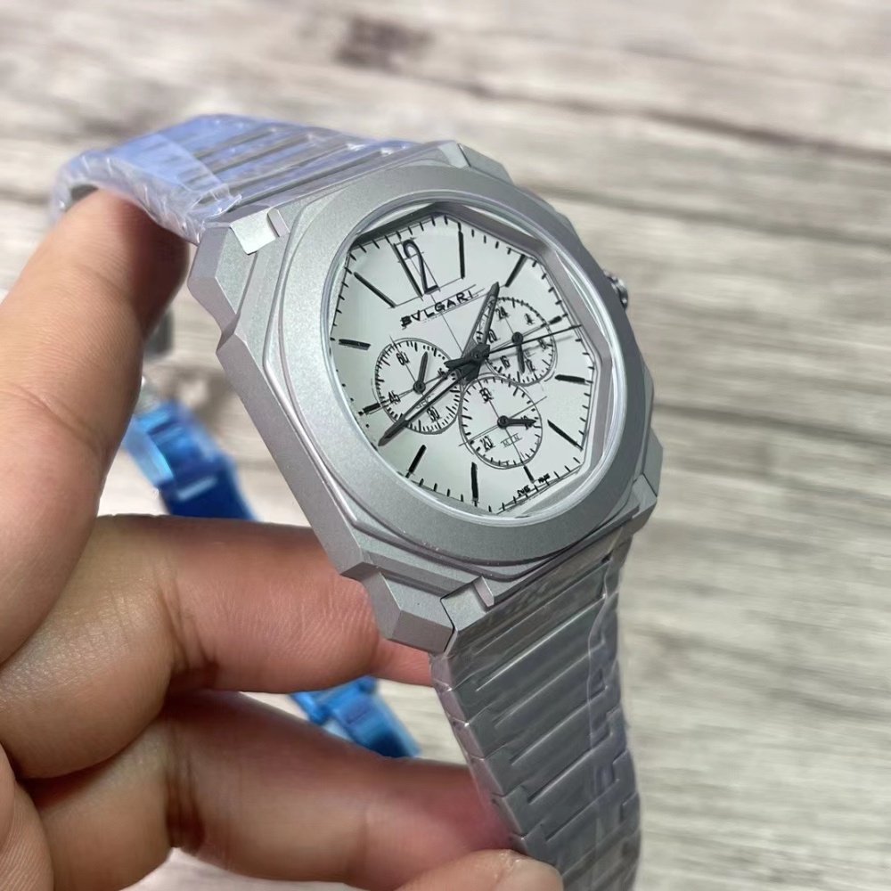 Men's Quartz Watch Chronograph 904L Stainless Steel 42 mm- BV 38