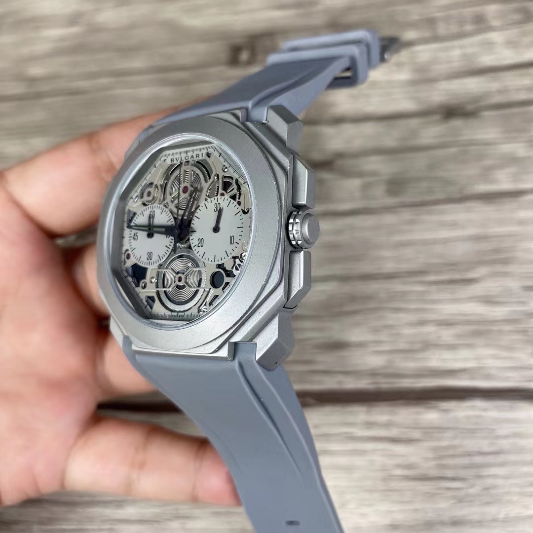 Men's Quartz Watch Chronograph 904L Stainless Steel 44 mm- BV 43