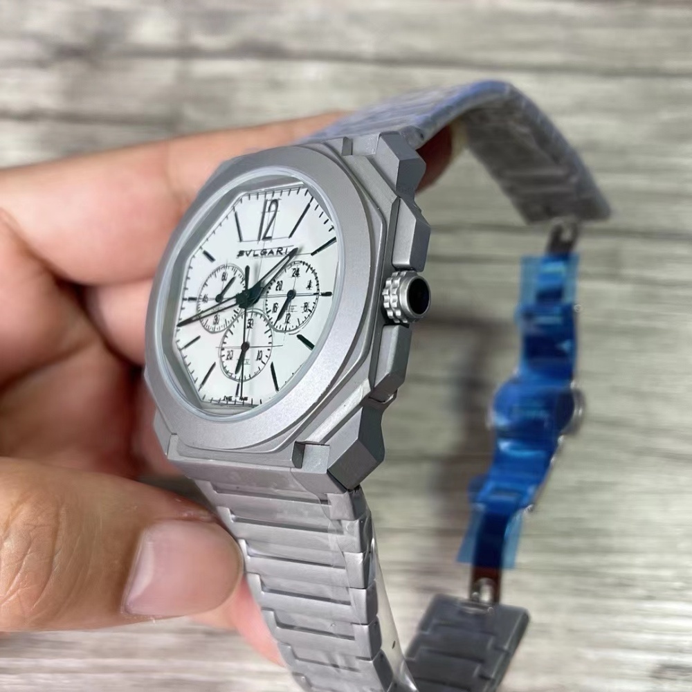 Men's Quartz Watch Chronograph 904L Stainless Steel 42 mm- BV 38