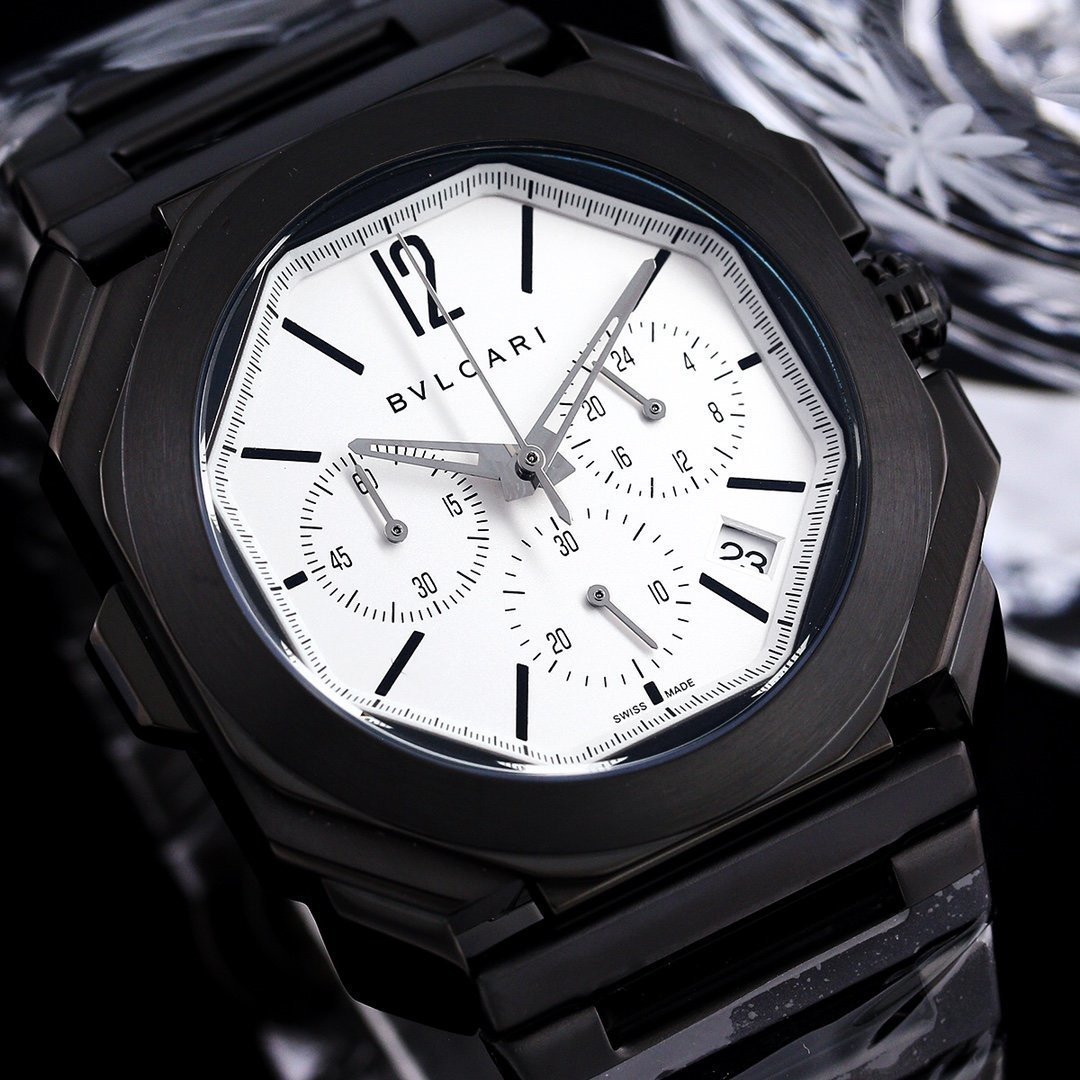 Men's Quartz Watch Chronograph 904L Stainless Steel 42 mm- BV 3