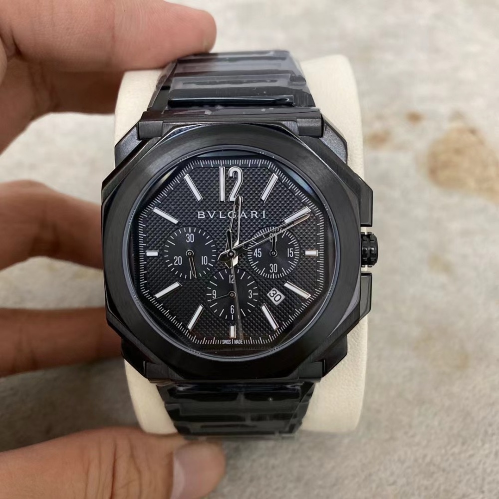 Men's Quartz Watch Chronograph 904L Stainless Steel 44 mm- BV 57